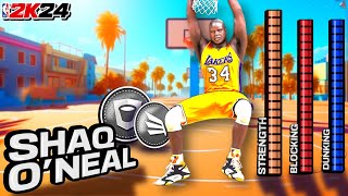 This PRIME SHAQ Build is OP  99 STRENGTH Lakers Shaquille Oneal Build on NBA 2K24 [upl. by Eggett]