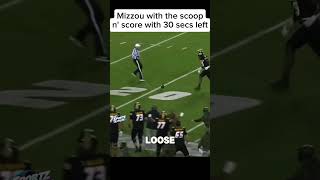 Missouri Tigers beats OU on a fumble recovery football nfl mizzou secfootball collegefootball [upl. by Slemmer]