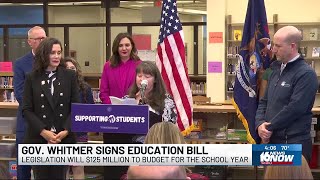 Gov Whitmer signs education bill to add 125M to Michigan school budget [upl. by Introk]