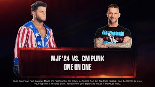 WWE 2K24  CM Punk vs MJF  AEW Singles Match at AEW Forbidden Door  PS5 [upl. by Swithbert]