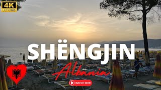 Shëngjin Albania Summer 2024 Travel Beach and City Walking Tour Hotel Antag 4K Ultra HD60fps [upl. by Enajharas478]