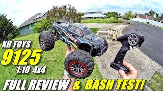 XH TOYS 9125 110 4x4 RC Truck Review  Unboxing BASHCRASH Test Pros amp Cons [upl. by Tiga]