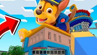 APARECE CHASE GIGANTE PAW PATROL ENCIMA DE MI CASA EN MINECRAFT 😱 [upl. by Vada]