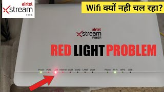 how to complain airtel network problem in airtel thanks app  Airtel wifi red light problem Xstream [upl. by El593]