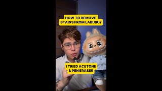 How to remove stains from Labubu and any other vinyl toys I already tried acetone and pen eraser [upl. by Iinde787]