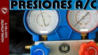 PRESIONES normales para el Aire Acondicionado de referencia y tabla de presiones al final [upl. by Brunell]