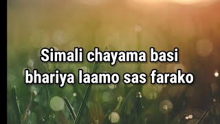 simali chayama basi bhariya laamo sas farako lyrics videos by Bakemoon Gurung❤️😊 [upl. by Ulphia966]