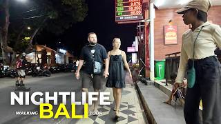 Exploring Kutas Nightlife A Walking Tour Adventure  INDONESIA  BALI [upl. by Shoifet]