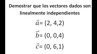 Vectores linealmente independientes COMBINACIÓN LINEAL para vectores 3d [upl. by Ydissahc]