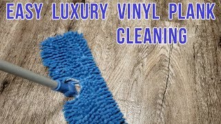 HOW TO CLEAN LUXURY VINYL PLANK FLOORING  FAST amp EASY [upl. by Nahtnanhoj655]