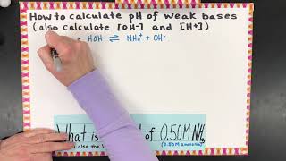 Calculate the pH of a Weak Base and the OH amp H [upl. by Hubsher]