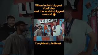 When CarryMinati Met MrBeast The Ultimate YouTube Collab shorts [upl. by Duahsar]