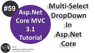 59 Multiselect dropdown in aspnet core  AspNet Core tutorial [upl. by Adnil]