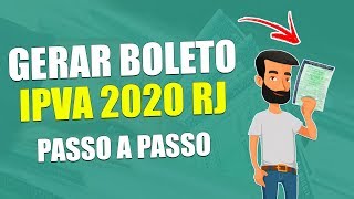 IPVA 2020 RJ  Como Gerar Boleto Pela Internet [upl. by Halyk]