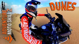 ADV Motorcycle Riding in Sand Dunes  With Narration [upl. by Judson]