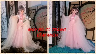 Diy dolls dress Doll 60cm by hand sewing💙DIY Costume Barbie Hanfu Dress [upl. by Angus]