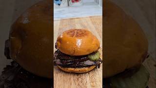 8 Hour Smoked Weber Kettle Chuck Roast Burger [upl. by Kcirtapnhoj167]