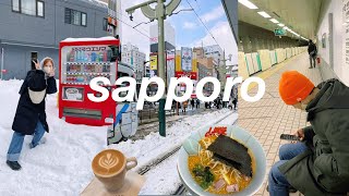 My First Trip to Sapporo Japan 🦀 Otaru Snow Festival Hokkaido Foods VLOG [upl. by Ratna58]