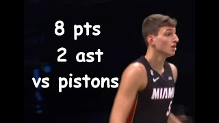 Nikola Jovic 8 Pts 2 Ast Detroit Pistons vs Miami Heat HIGHLIGHTS [upl. by Ilecara]