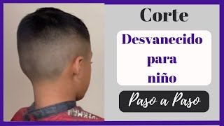 Corte Desvanecido alto para niño PASO A PASO [upl. by Enyawed]