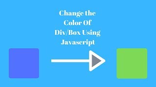 how to change the color of div using java script on click Div color change with javascript [upl. by Newell480]