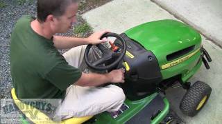 John Deere LA115 Lawn Tractor Controls Intro [upl. by Icart958]