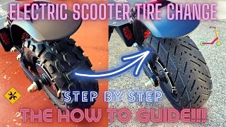 Electric Scooter Tire Change  Step by Step How to Guide [upl. by Sivek735]