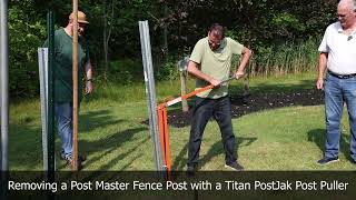 Removing a Post Master Fence Post With a Titan PostJak Post Puller [upl. by Imer]