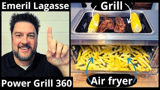 Emeril Lagasse Power Grill 360 Indoor GRILL with an air fryer Burn in grill amp airfry 435 🍖😋 [upl. by Guinn]