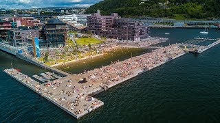 Downtown Oslo flyover [upl. by Ettessil]