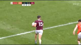 SUPER NIALL GRIMLEY BLOCK  ARMAGH V GALWAY  2024 ALL IRELAND FOOTBALL FINAL [upl. by Paschasia]