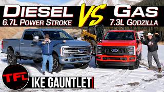 Can a GasPowered Ford F250 V8 Outtow a Power Stroke Diesel on the Worlds Toughest Towing Test [upl. by Nirrol]