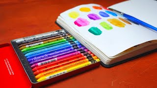 Review Caran d’Ache 15 NEOCOLOR II Pastels  Watersoluble wax oil pastels [upl. by Elizabeth]