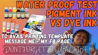 PIGMENT INK VS DYE INK ACTUAL COMPARISON USING ITECH MATTE VINYL STICKER  WATERPROOF TEST [upl. by Annoit]