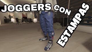 COMO TENER JOGGERS CON LOGOTIPOS ETIQUETAS ESTAMPAS ETC EN GTA V ONLINE [upl. by Anua]