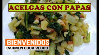 ACELGAS CON PAPAS  CarmenCookVlogs [upl. by Tupler823]