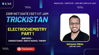 Tricks for Debye Huckel Theory of Conductance of Electrolytic solution  Electrochemistry [upl. by Asiar]