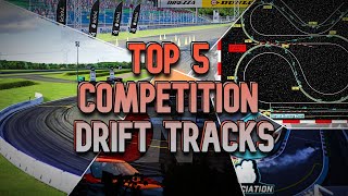 TOP 5 COMPETITION DRIFT TRACKS  Assetto Corsa Drifting [upl. by Aredna]