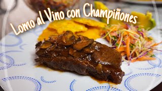 Como Preparar LOMO DE RES AL VINO TINTO CON CHAMPIÑONES Delicioso y jugoso Comiarte👉🏻 2020 [upl. by Annawahs]