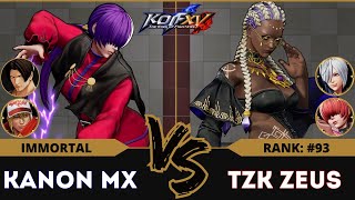 KOFXV⭐KANON MX KimTerryOShermie vs TKZ ZEUS AngelDoloresShermie⭐Ranked Match  0924 [upl. by Ariella939]