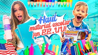 🇺🇸 COMPRANDO MATERIAL ESCOLAR en ESTADOS UNIDOS 📚 PARA LA VUELTA AL COLE 2022  HAUL [upl. by Velleman]