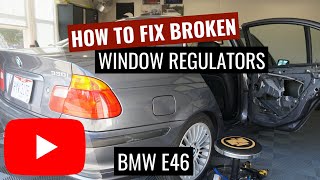 How to fix your broken window regulators  BMW E46 [upl. by Maroj]