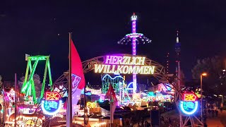 Rheinkirmes Düsseldorf 2024  Alle Fahrgeschäfte [upl. by Hopfinger]