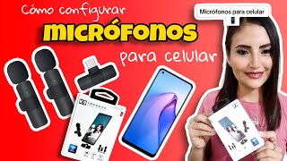 ¿Cómo configurar micrófonos inalámbricos al celular  Wireless Microphone K9  Conexión OTG [upl. by Erbma406]