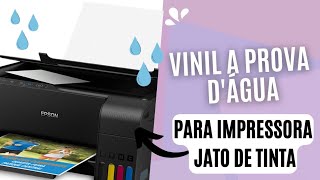 ADESIVO VINIL PARA JATO DE TINTA  A prova dágua  Impressão corte e teste [upl. by Idnahr205]