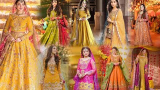 Mehndi dress design for Bride Mehndi outfits For Bride Latest mehndi dress 2024 Lookbookbynoor [upl. by Sedberry]