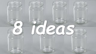 DIY  8 Best Ideas from recycled Glass jars [upl. by Adnola]