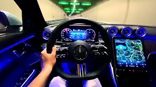 2022 Mercedes C Class AMG  NIGHT Drive C220d FULL Review Interior Exterior [upl. by Stu]