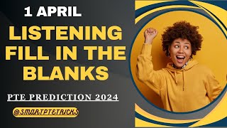 PTE Listening Fill in the Blanks  APRIL 2024  Most Repeated [upl. by Wahlstrom]