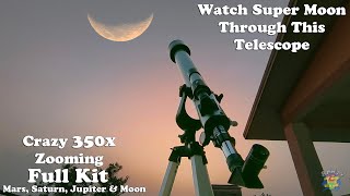 Best Refractor Telescope Step By Step 🔭 F70060 Anand Traders Telescope 350x Zoom Best For Beginners [upl. by Aiset]